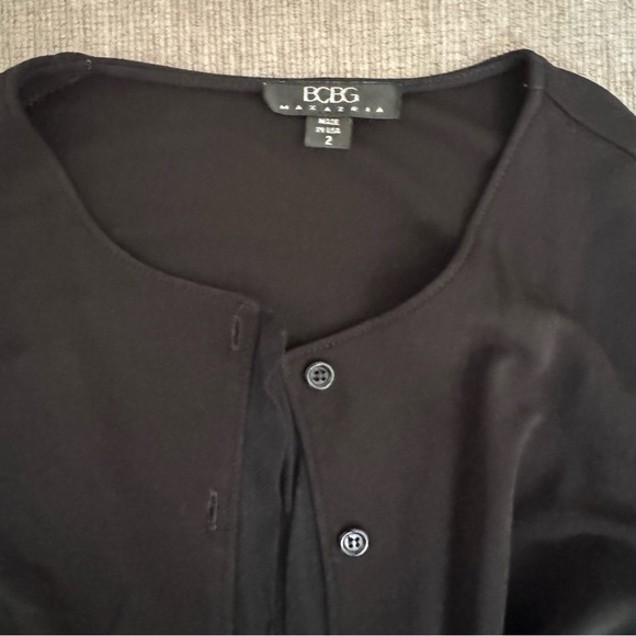 BCBG Max Azria Black Cropped Cardigan - Picture 3 of 4